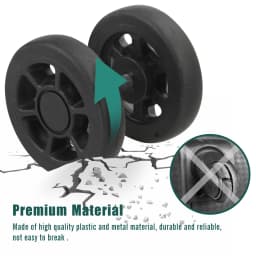 8Pcs Black Replace Wheels with Screw For Travel Luggage Suitcase Wheels 55mm Axles Repair Kit Silent Caster Wheel DIY Repair