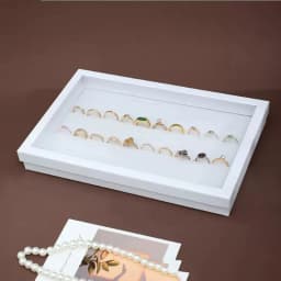 100-position Ring Box Sponge Suede Ring Display Cardboard Jewelry Storage Box Display Ring Cufflinks Jewelry Tray