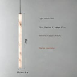 Light Luxury Marble Pendant Light, Modern Minimalist Living Room, Dining Room, Bedroom, Bedside Lamp, Duplex Long Pendant Light
