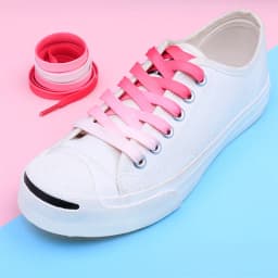 1 Pair Of Colored Canvas Silk Shoelaces Candy Gradient Shoe Lace Solid Color Party Shoe Laces Children's And Adult Shoestrings