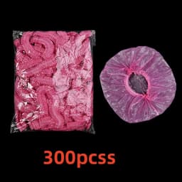 300/100/Pack Heavy-Duty Elastic High-Quality Disposable Shower Caps - Transparent Plastic Disposable Head Covers for Travel, Hair Salons, Hair Dyeing, and Haircuts, Suitable for Hair Care, Swimming, and Bathing - Indoor Shoe Covers, Clean and Hygienic, Durable and Hygienic Design, Secure Fit, Easy to Put on and Take Off, Protects Hair | Stable Non-Slip Headgear | Disposable Toiletries