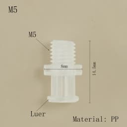 Luer Thread 1/4-28UNF Adapter PP Plastic Air Valve Pipe Dispensing Glue Subpackaging Syringe Barrel Fitting Connector