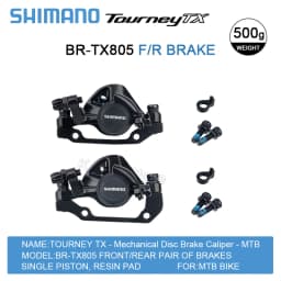 Shimano Tourney TX BR-TX805 MTB Discs Brake Shimano Mechanical Disc Brakes TX805 HS1 G3 Rotor RT26 RT10 Centerlock Rotors