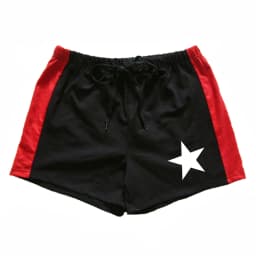 Men's summer white pure pentagram print pattern outdoor sea surfing casual comfortable refreshing versatile sports shorts