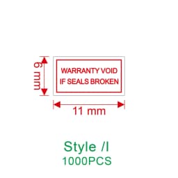 1000pcs new round 8/10mm rectangular 11X6mm computer /Ipad/ Electronics warranty label Fragile seal sticker can be customized