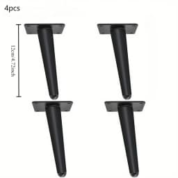 4pcs Sofa Legs Round Solid Metal Furniture Legs Sofa Replacement Legs Perfect Mid-Century Modern Sofa Couch Bed Coffee Table