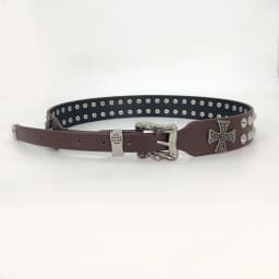 Unisex Cross Jeans Belt FeMale Gothic Accessory Punk Y2k Designer Belts For Women Hip Hop Plus Size Rivet Black Men's Belt Male