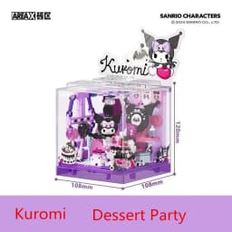 Area-X Anime Sanrio Building Blocks Mini Shop Hello Kitty Kuromi Cinnamoroll Model Decoration Surprise Toys