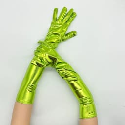 48cm Women Patent Leather Solid Gloves Stage Performance Halloween Cosplay Nightclub Pole Dance Fashion Street Concert