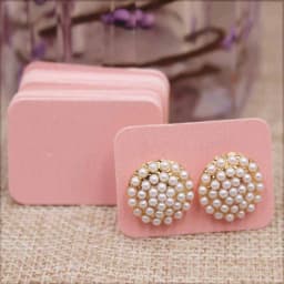 100PCS 3.5*2.5cm Multi Color Paper Cute Stud Earring HangTag Card Jewelry Display Packing Card