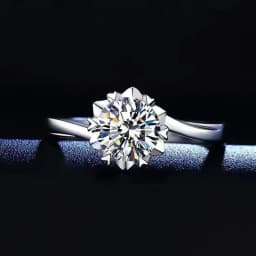 100% Real Moissanite Ring Adjustable Size S925 Sliver D VVS1 Pass Diamond Tester Pen GRA Certificate 18K Plating Rings for Women