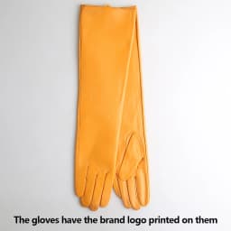 Multiple Colors 50cm Long Leather Gloves, Sheepskin Women's Leather Gloves, Warm Women's Winter Gloves, Simple Women's Gloves-22