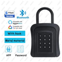 Tuya/TTlock Smart Password Key Box Outdoor IP65 Waterproof Anti-theft Box Safe Security Intelligent ABS/Metal Smart Wall Mount