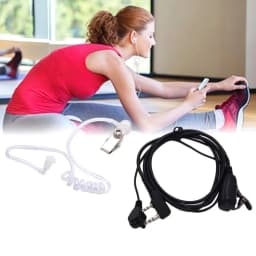 2 Pin PTT MIC Headset Covert Acoustic Tube In-ear Earpiece For Kenwood TYT Baofeng UV-5R BF-888S CB Radio Accessories