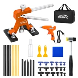 Nilight Car Dent Puller Paintless Dent Repair Kit Adjustable Lifter Glue Gun Rubber Hammer Tap-Down Pen 18 Puller Tabs Removal Tool for Car Refrigerator Dents Hail Damage Door Body Ding
