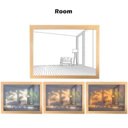 Creativity Night Light Simulation Gift Sunset Mood Photo Frame Lamp INS Anime Painting Led Lights Decoration Lighting