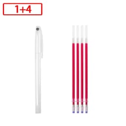4-40Pcs High Temperature Disappearing Fabric Marker Pen Erasable Refill Pens For Patchwork Fabric PU Leather Mark Sewing Tools