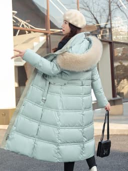 Slim Fit Long Over-Knee down Cotton Jacket Women's Fashionable Commute Style Korean Brand Lobeensind Winter Thickened Coat