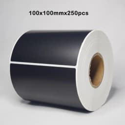 1Roll Coated Paper Sticker Adhesive Paper Black Tag Waterproof Package Label Blank Price Print Supplies Stationery Sticker