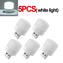1-20Pcs Mini USB Night Light Warm White Eye Protection Book Reading Light USB Plug Computer Mobile Power Charging LED Night Lamp