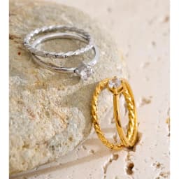 Yhpup Size 6789 Wholesale Lots Double-Layer Stacking Zircon Finger Ring Daily Classic Style Stainless Steel Chic Women Jewelry
