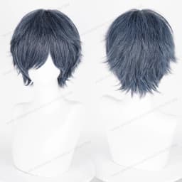 Anime 30cm Short Straight Cosplay Wig Black White Green Brown Purple Blue Gray Red Gold Man Women Heat Resistant Synthetic Hair