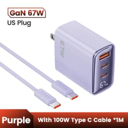 Toocki 67W GaN USB Fast Charger PD 65W 45W PPS Digital Display Type C Quick Charger For iPhone 15 16 17 Samsung S23 S24 Macbook