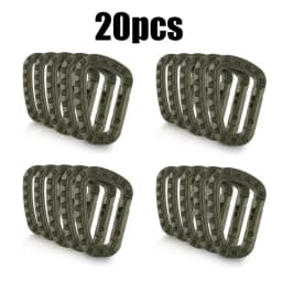 5/10/15/20pcs Tactical D-Shape Plastic Carabiner With Hard Spring Snap Clip ITW Keychain Gear Hook For Outdoor Camping Tools
