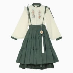 Chinese Lolita Style Spring Summer Long Midi Suspender Skirt Women Teen Girls Cute High Waist A-Line Lace Ruffle Skirts Pleated