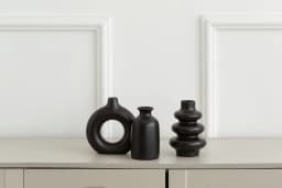 Set of 3 White Ceramic Bohemian Vase Set, Creative Home Decoration Vase Ornaments, Wedding Home Living Room Bedroom Decoration
