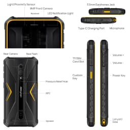 Ulefone Armor X12 Pro,Android 13 ,Up to 8GB+64GB ,4860mAh,13MP 5.45"4G NFC, Global Version,Dual 4G VoLTE,3-Card Slot