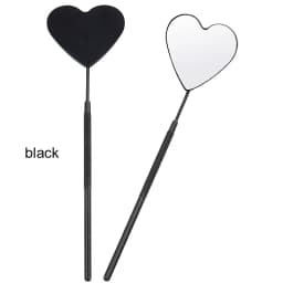 1pcs Heart Shape Eyelash Extension Mirror Magnify Long Hand Mirror For Checking False Lash Tech Supplies Accessories Makeup Tool