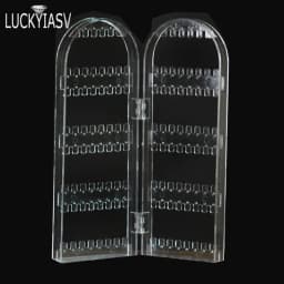 Clear 120/180/240/360 holes Plastic Earrings Studs Display Rack Folding Screen Earring Jewelry Display Holder Storage For Stud