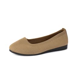 Spring Women's Flat Shoes New Knitting Sock Sneakers Breathable Slip on Female Rpound Toe Loafers 36-43 Plus Size Light Shoes