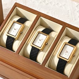 WoodTen 3 Grids Wood Watch Box Double-layer Watch Jewelry Organizer Wrist Watch Storage Box Dust-proof Cover Jewelry Watches Box
