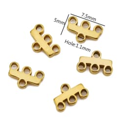 20pcs Stainless Steel Layer Clasp Bails Pendant Loops Drop Connectors 18K Fashion DIY Necklace Bracelet Jewelry Making Supplies