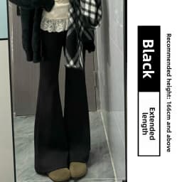 Pink High Waist Fleece Lined Flared Casual Pants Women's Autumn 2026 New Style Sporty Loose Fit Trousers Ladies Premium Casua...