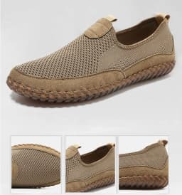 Men's Shoes Mesh Breathable Summer Thin Mesh Breathable Lightweight Comfortable Casual Slip-on Shoes Large Size Mesh Shoes
