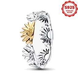 2026 Hot Selling 925 Silver Multi-Color Sun and Moon Heart-Shaped Ring for Women's Party Exquisite Jewelry Gift