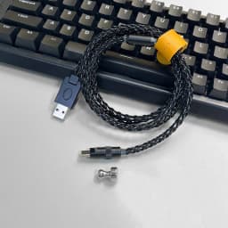 15cm/130cm C-C/USB-C Single Crystal Copper Keyboard Cable Supports 8K Magnetic Controllable Lights for HM Hub Computer Keyboard