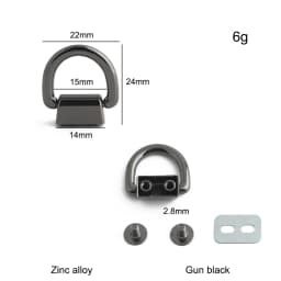 10/50/100PCS Metal Bag Side Hanger Square Ring For Handbag Strap Side Carabiner Clip Hook Chain Connector Buckle Accessories