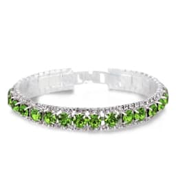 New Arrival 925 Sterling Silver Silve Women Classic Jewelry Holiday Gift Clear Red Cubic Zircon Bracelet& Bangle Wholesale