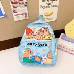 Cute Large Capacity Capybara Backpack Cartoon Breathable Student Schoolbag Nylon Ultra-light Book Bag Back to school Women Girl