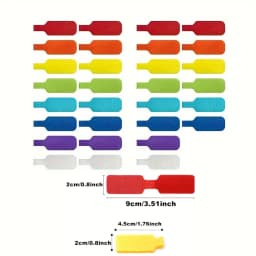 10/30/50pcs Reusable Waterproof Cable Labels Color-Coded Organizer Straps for Data Charger Cords Home Office Travel