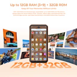 OUKITEL C26 Mini Smartphone, Ultra Compact 4" Mini Display, Up to 12GB RAM (3+9) +32GB ROM, Massive 2300mAh Battery, Android 16, Gemini AI, Small Pocket Mini Mobile Phone, Stay Light Stay Connected