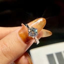 0.5-2ct Real Moissanite Ring Engagement Wedding Diamond Rings for Women 925 Sterling Silver High Quality Luxury Jewelry