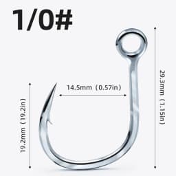 ZYZHE 5~10pcs/Lot Single Lure Hook 4#-13/0# 12 Sizes Bkk 8095 Hooks Saltwater Ultra-Antirust Coating Fakebait Assist Hooks