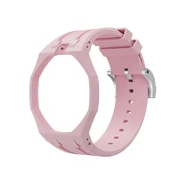 2in1 Bioceramic Case&Silicone Strap For Swatch x AP Royal pop Pocket watch bands Modification kit integrated Silicone Wirstband