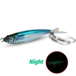 Metal Jig Bait 20g 30g 40g Spinner Sinking 3D Eye Color Laser Spinning Gear Luring Cast Fishing Tackle Blade Hook Pesca VIB Lure