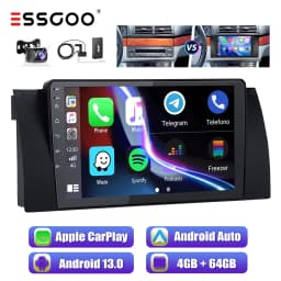 ESSGOO 9" Android 13 Car Stereo Radio Wireless Carplay/Android Auto Touchscreen GPS Nav Bluetooth RDS For BMW X3 E83 2004-2012